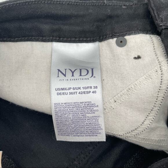 NYDJ Not Your Daughters Jeans Denim Sheri Slim Lift & Tuck Black NWT Size 6 - Picture 13 of 14